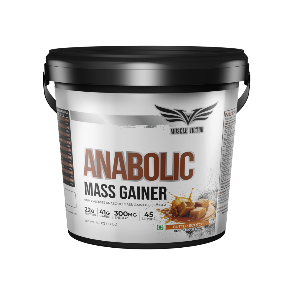 Anabolic Mass Gainer, Butter Scotch 4.5kg (Round)